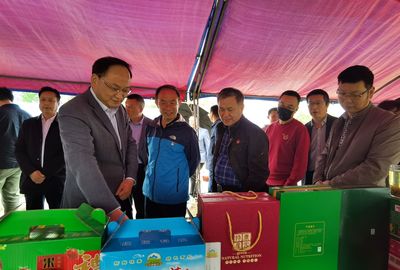 展銷會迎來遠方客人, 孝昌土特產品受追捧!